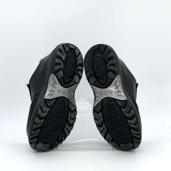 Louis Vuitton Louis Vuitton Black Leather Lifestyle Sneakers 0089 Size US 8 / EU 41 - 5 Thumbnail
