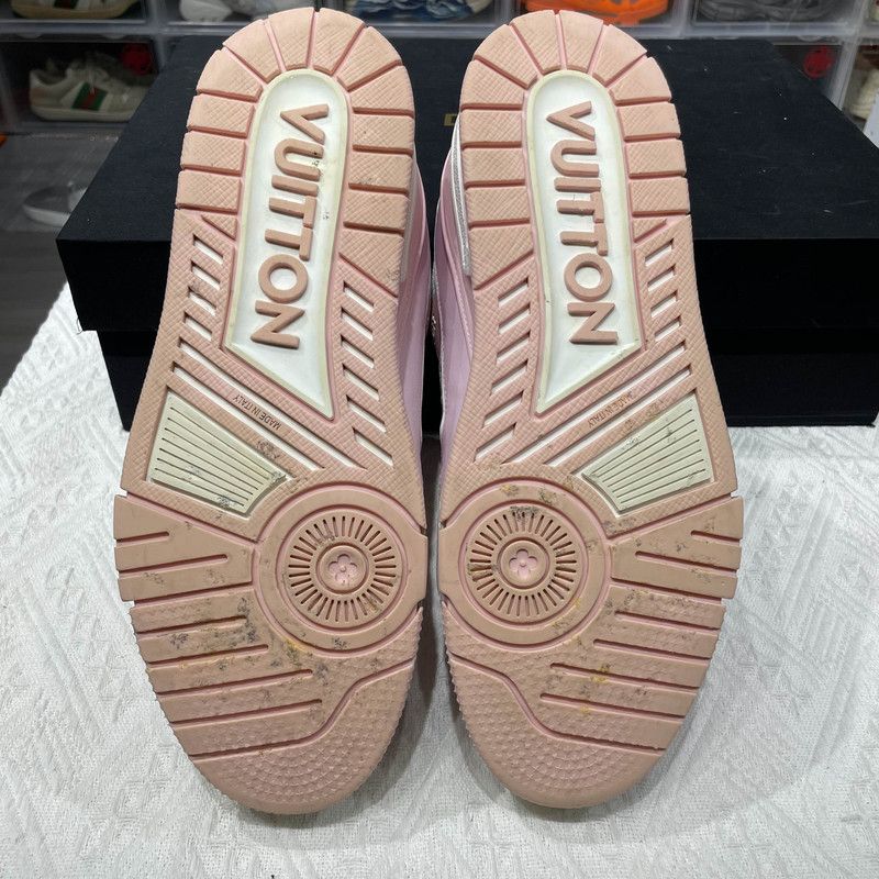 Louis Vuitton Louis Vuitton Trainer Leather Sneakers in Pink 0089 Size US 8 / EU 41 - 4 Thumbnail