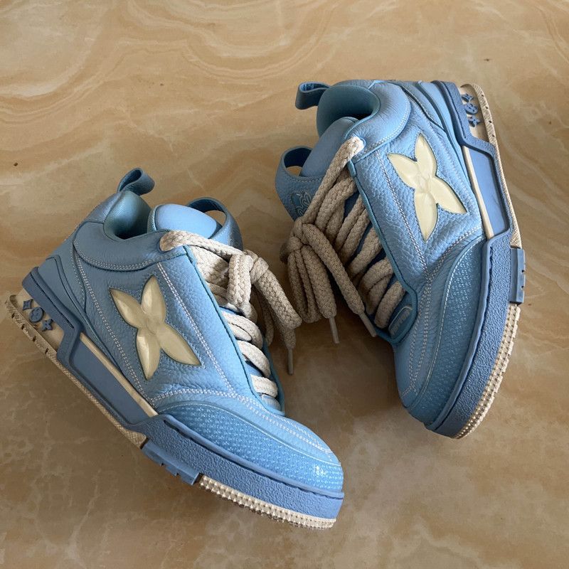 Louis Vuitton Louis Vuitton Blue Low-Top Skate Sneakers for Men 0089 Size US 8 / EU 41 - 7 Thumbnail
