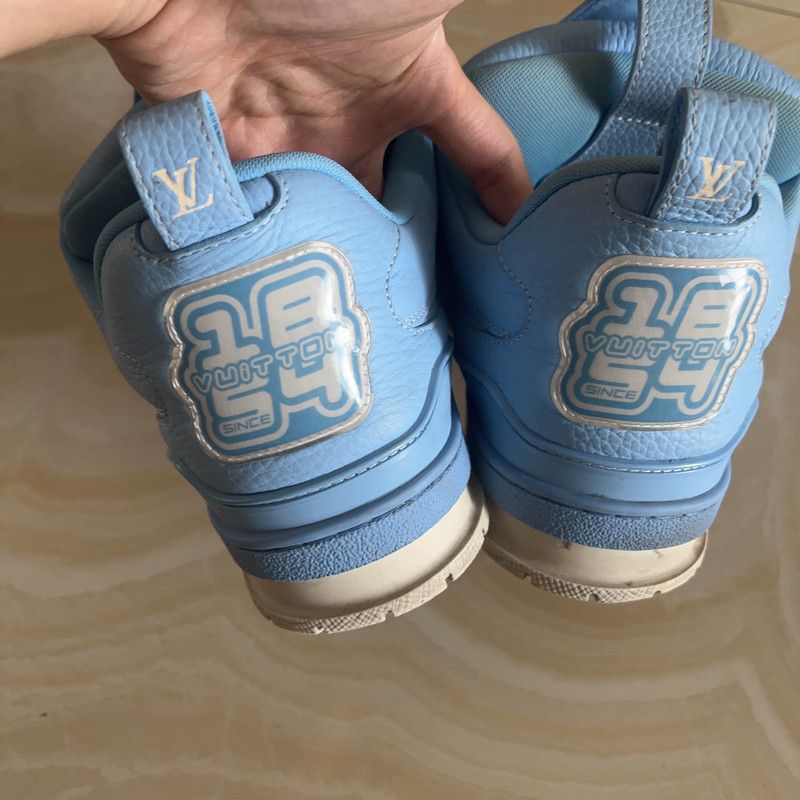 Louis Vuitton Louis Vuitton Blue Low-Top Skate Sneakers for Men 0089 Size US 8 / EU 41 - 3 Thumbnail