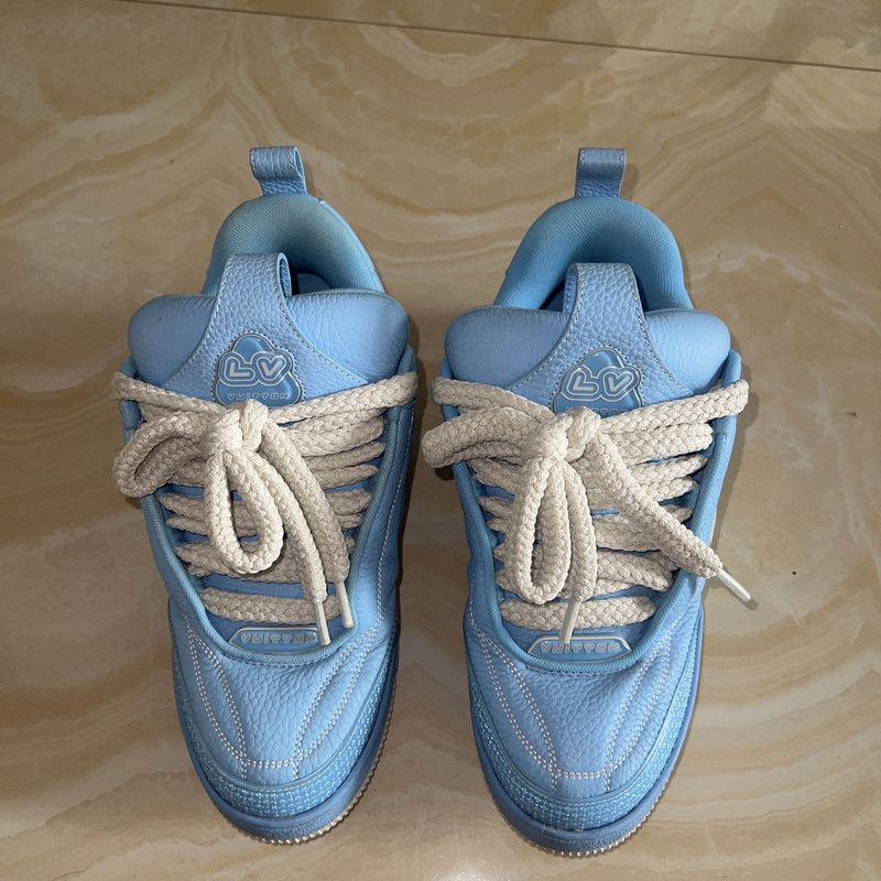 Louis Vuitton Louis Vuitton Blue Low-Top Skate Sneakers for Men 0089 Size US 8 / EU 41 - 2 Thumbnail