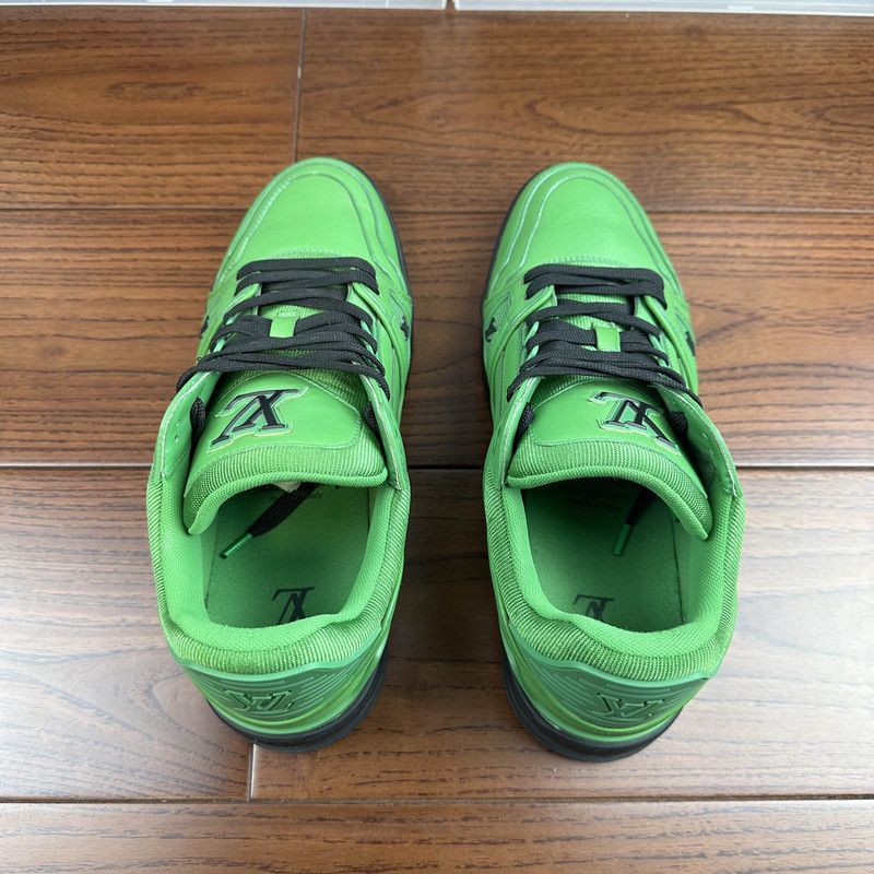 Louis Vuitton Louis Vuitton Green Low-Top Trainer Sneakers 0089 Size US 8 / EU 41 - 10 Thumbnail