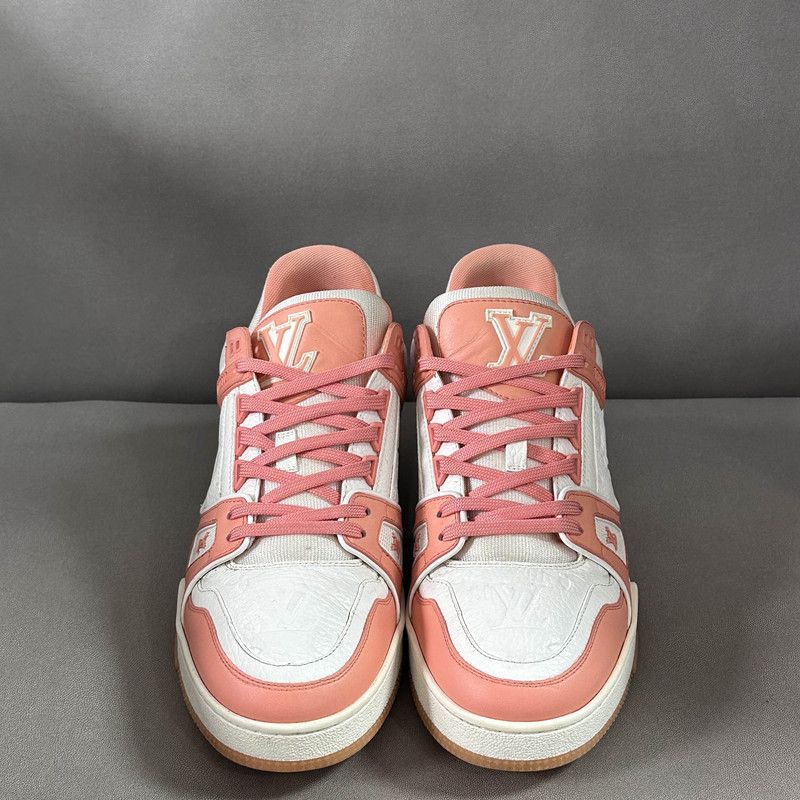 Louis Vuitton Louis Vuitton Trainer Leather Sneakers in Peach 0089 Size US 8 / EU 41 - 2 Thumbnail