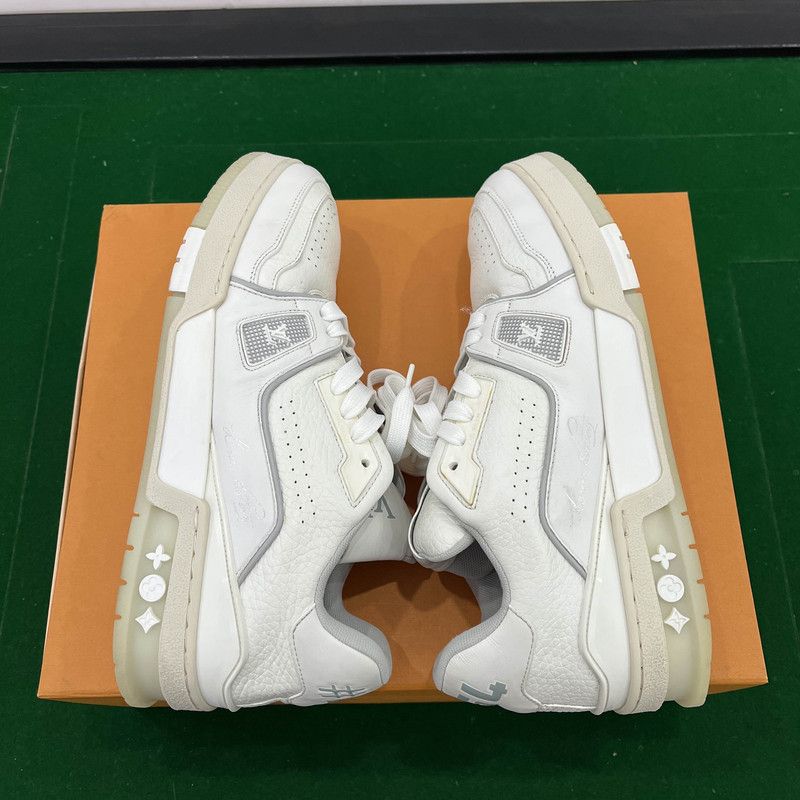 Louis Vuitton White Cement Low-Top Trainers 0089