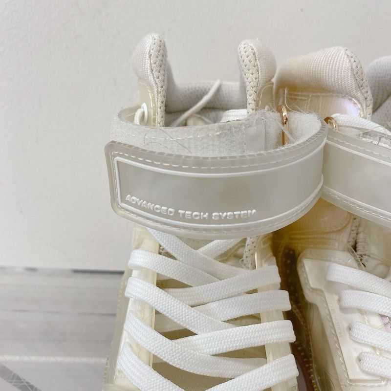 Louis Vuitton Louis Vuitton White High-Top Transparent Sneakers 0089 Size US 8 / EU 41 - 3 Thumbnail