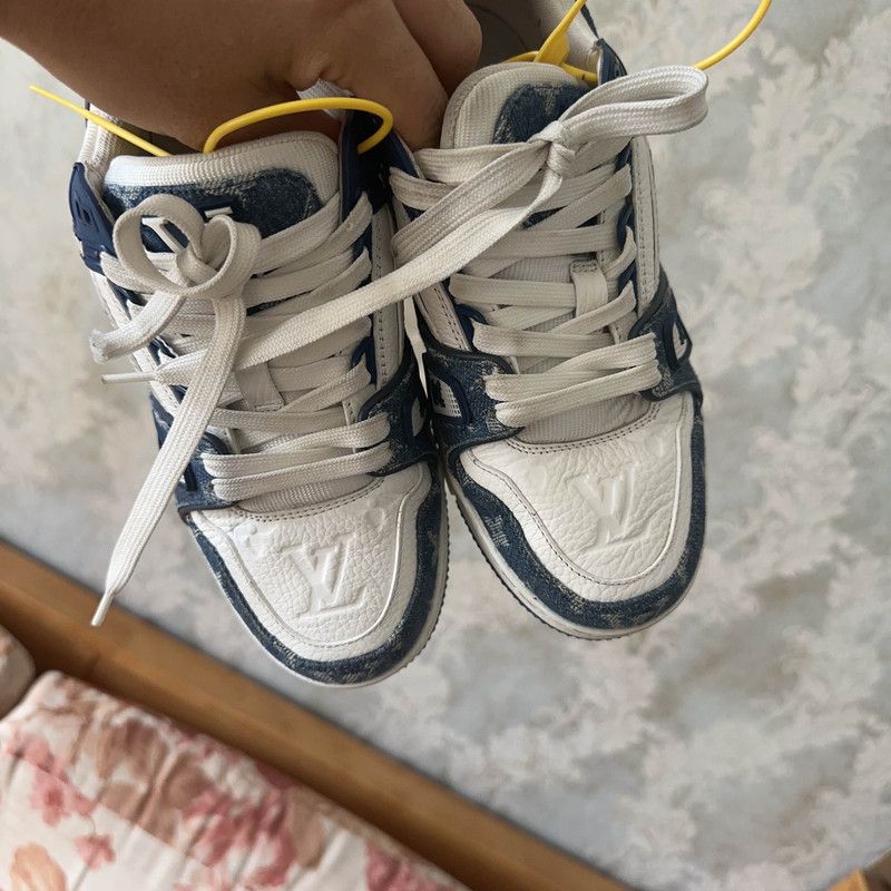 Louis Vuitton Louis Vuitton Denim Low-Top Sneakers 0089 Size US 5.5 / EU 38 - 12 Thumbnail