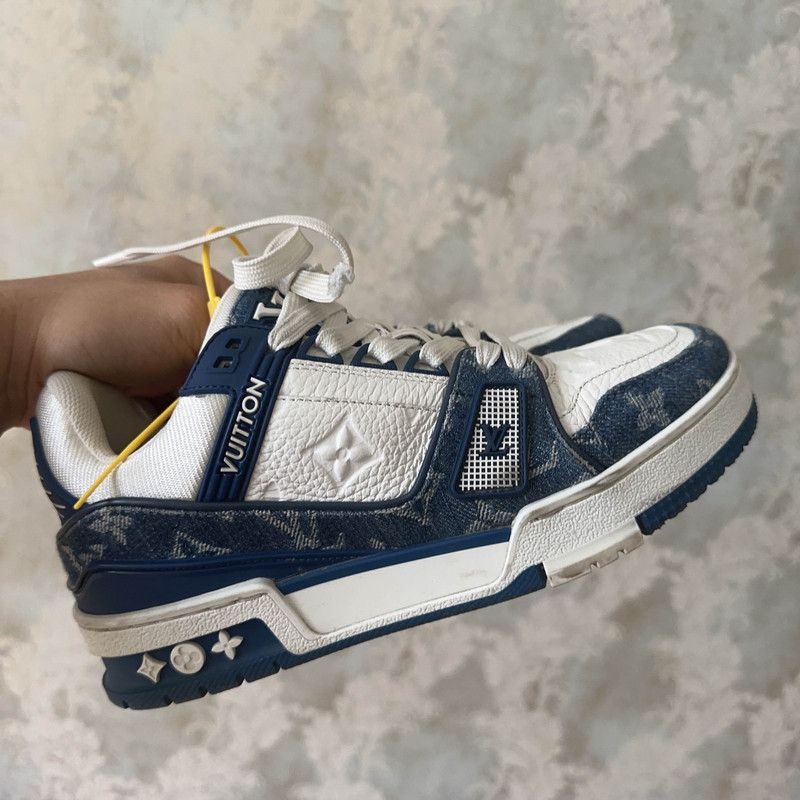 Louis Vuitton Louis Vuitton Denim Low-Top Sneakers 0089 Size US 5.5 / EU 38 - 11 Thumbnail