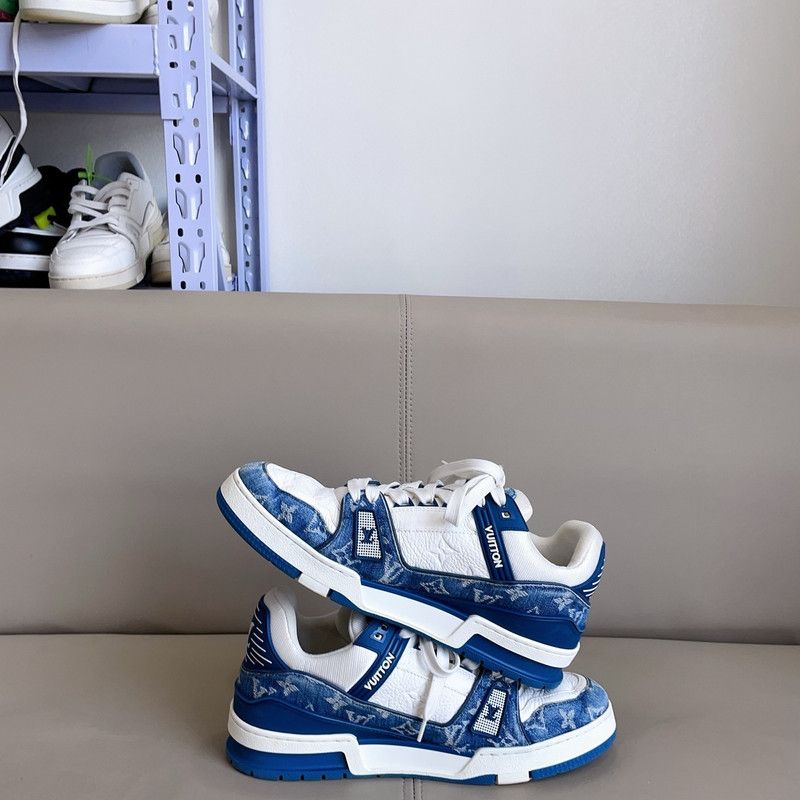 Louis Vuitton Louis Vuitton Denim Low-Top Fashion Sneakers 0089 Size US 9 / EU 42 - 5 Thumbnail