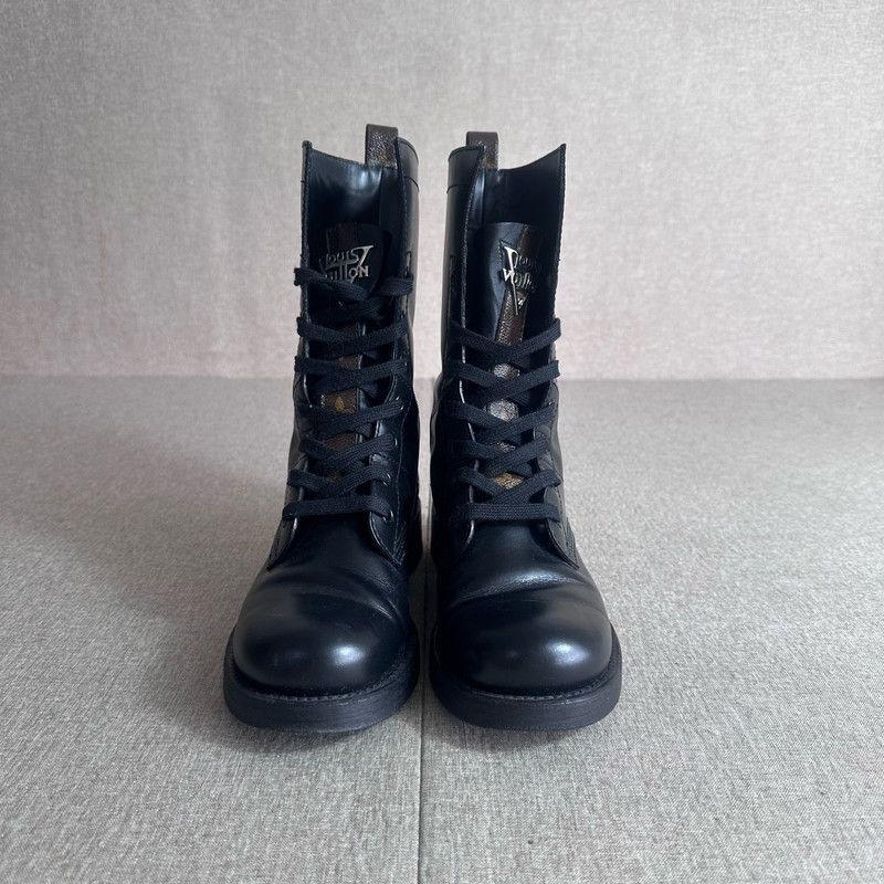 Louis Vuitton Louis Vuitton Metropolis Black Leather Boots 0089 Size US 6.5 / EU 39-40 - 2 Thumbnail