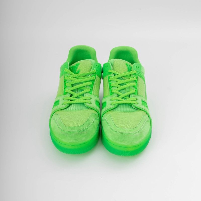 Louis Vuitton Louis Vuitton Green Trainer Low-Top Sneakers for Men 0089 Size US 9.5 / EU 42-43 - 2 Thumbnail