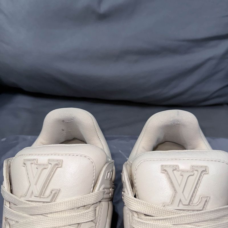 Louis Vuitton Louis Vuitton Trainer Low Top Sneakers in Beige 0089 Size US 6.5 / EU 39-40 - 9 Thumbnail