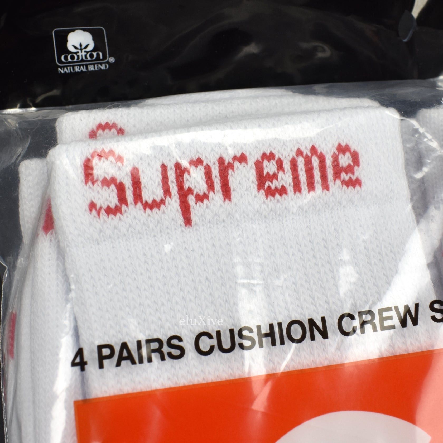 Supreme White Logo Knit Socks (4-Pack) DS Size ONE SIZE - 3 Thumbnail