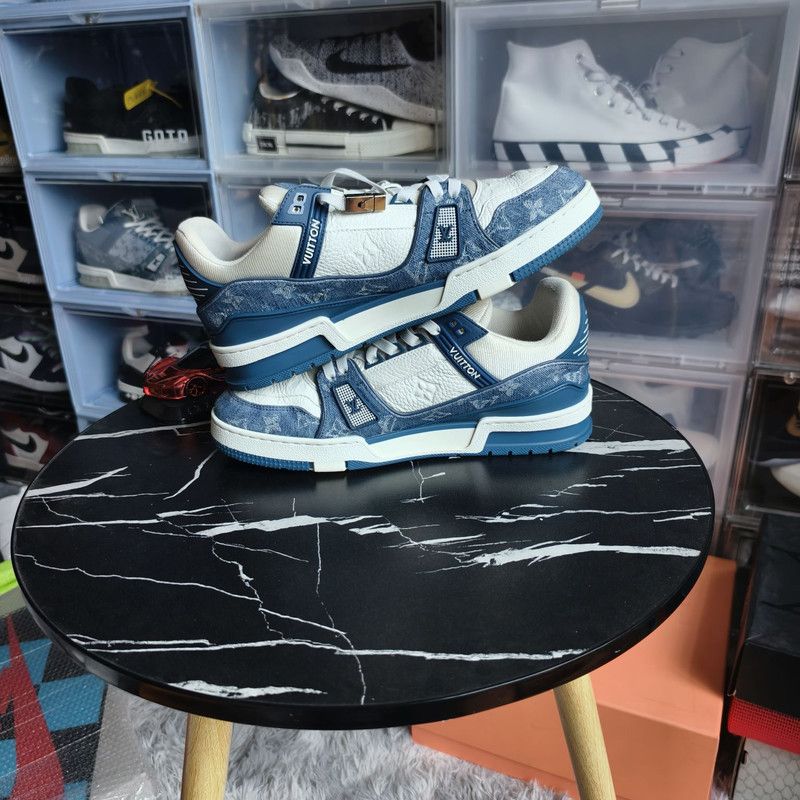 Louis Vuitton Louis Vuitton Denim Low-Top Fashion Sneakers 0089 Size US 8 / EU 41 - 10 Thumbnail