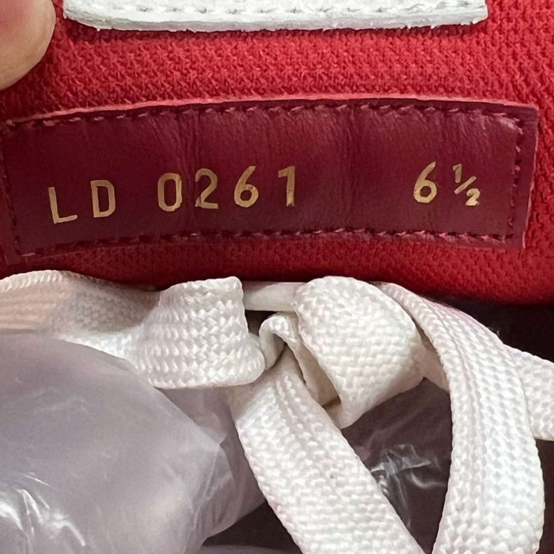 Louis Vuitton Louis Vuitton Red and White Trainer Sneakers 0089 Size US 7.5 / EU 40-41 - 5 Thumbnail