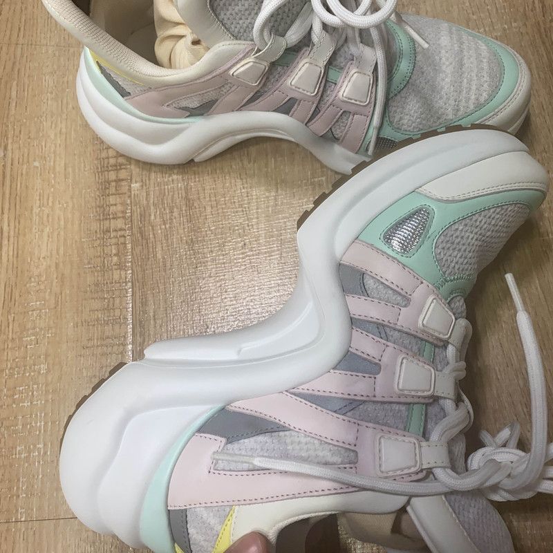Louis Vuitton Louis Vuitton Archlight Sneakers in Pink and White 0089 Size US 6.5 / EU 39-40 - 10 Thumbnail