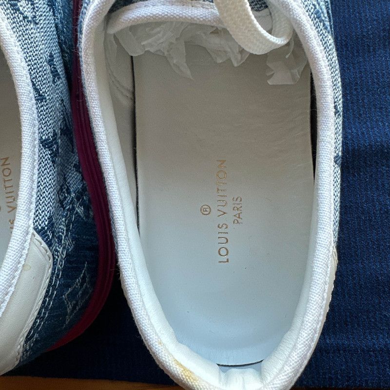 Louis Vuitton Louis Vuitton Denim Lace-Up Low-Top Sneakers 0089 Size US 7.5 / EU 40-41 - 10 Thumbnail