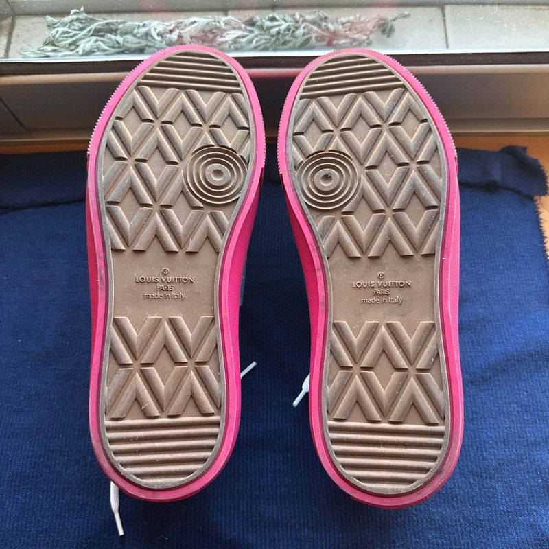 Louis Vuitton Louis Vuitton Denim Lace-Up Low-Top Sneakers 0089 Size US 7.5 / EU 40-41 - 6 Thumbnail