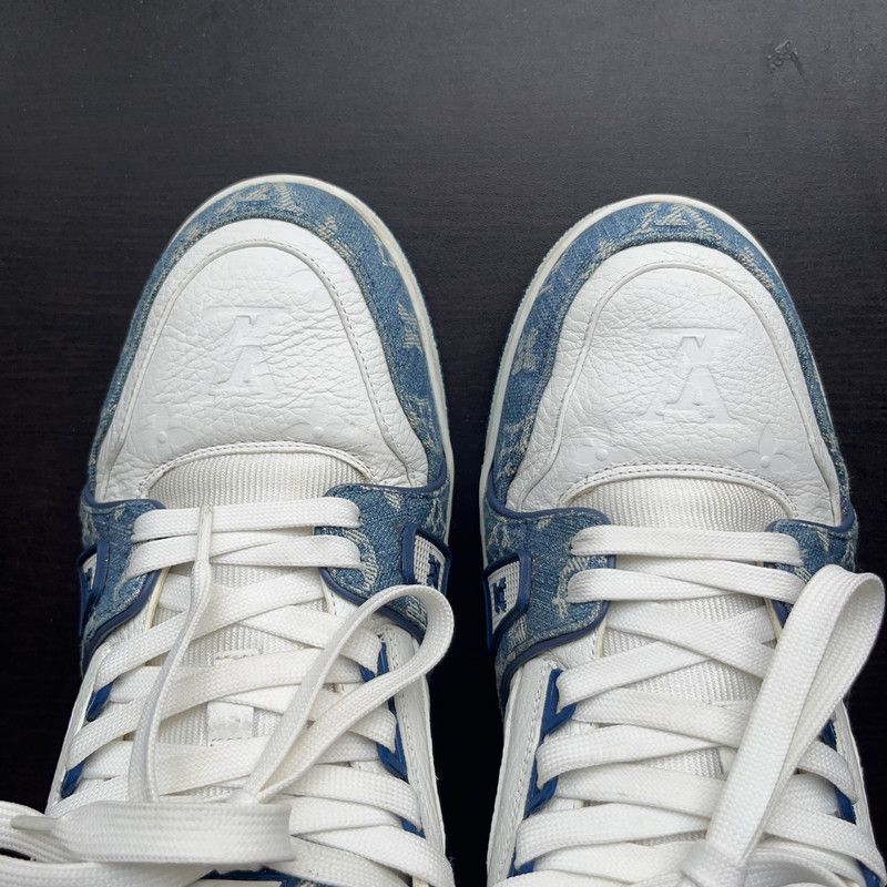 Louis Vuitton Louis Vuitton Denim Low-Top Trainer Sneakers 0089 Size US 9.5 / EU 42-43 - 13 Thumbnail