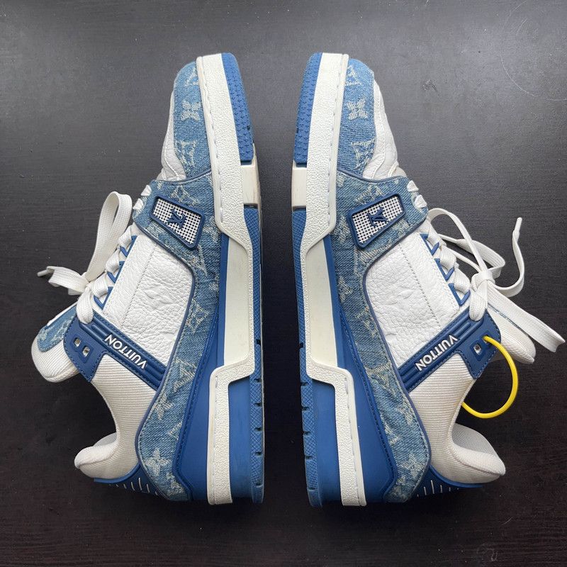 Louis Vuitton Louis Vuitton Denim Low-Top Trainer Sneakers 0089 Size US 9.5 / EU 42-43 - 8 Thumbnail