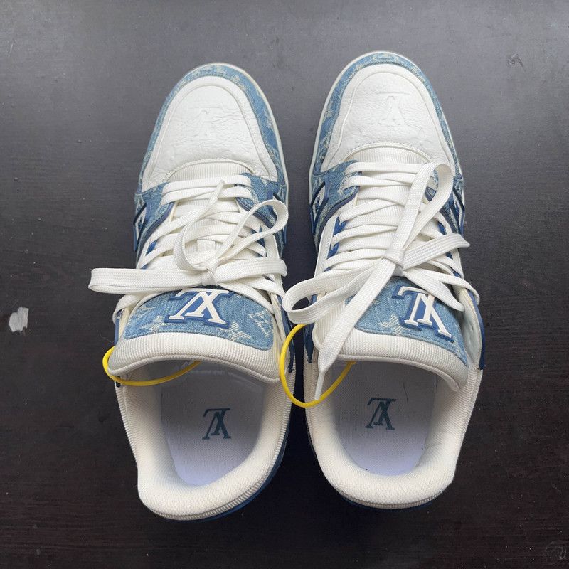Louis Vuitton Louis Vuitton Denim Low-Top Trainer Sneakers 0089 Size US 9.5 / EU 42-43 - 10 Thumbnail