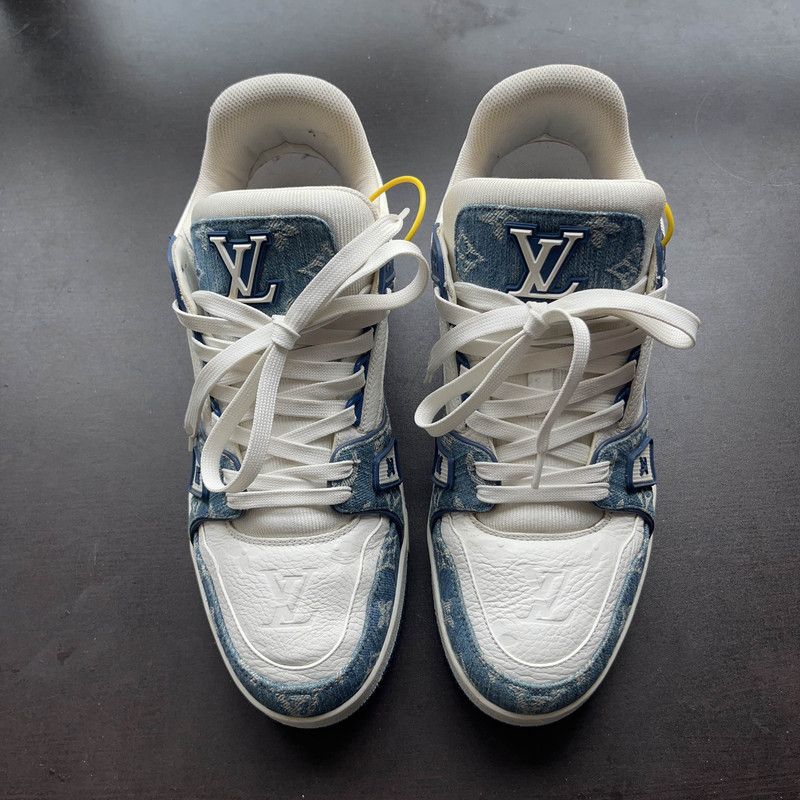Louis Vuitton Louis Vuitton Denim Low-Top Trainer Sneakers 0089 Size US 9.5 / EU 42-43 - 2 Thumbnail
