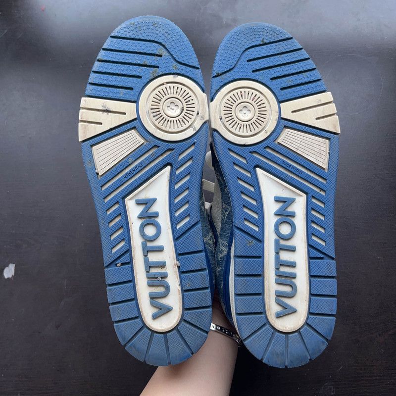 Louis Vuitton Louis Vuitton Denim Low-Top Trainer Sneakers 0089 Size US 9.5 / EU 42-43 - 4 Thumbnail