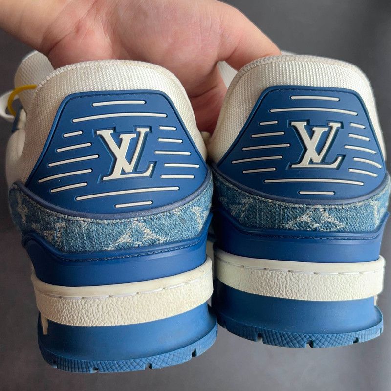 Louis Vuitton Louis Vuitton Denim Low-Top Trainer Sneakers 0089 Size US 9.5 / EU 42-43 - 3 Thumbnail