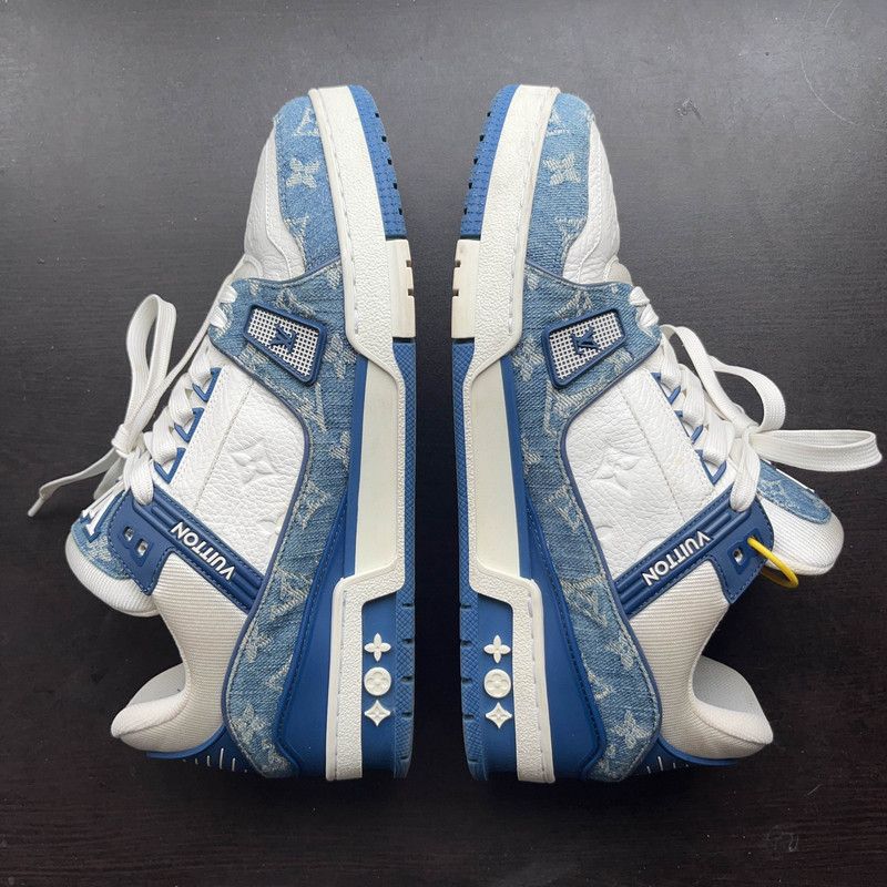 Louis Vuitton Louis Vuitton Denim Low-Top Trainer Sneakers 0089 Size US 9.5 / EU 42-43 - 9 Thumbnail