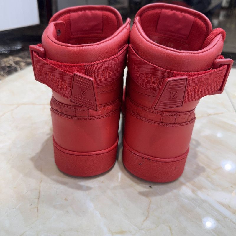 Louis Vuitton Louis Vuitton Rivoli Red High-Top Sneakers 0089 Size US 7.5 / EU 40-41 - 3 Thumbnail