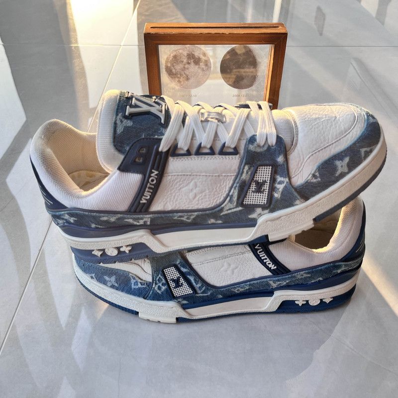 Louis Vuitton Louis Vuitton Denim Low-Top Fashion Sneakers 0089 Size US 8 / EU 41 - 8 Thumbnail