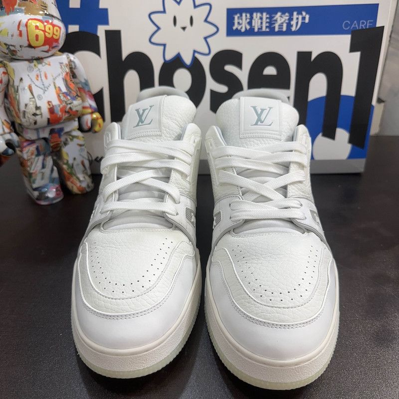 Louis Vuitton Louis Vuitton White Cement Low-top Sneakers 0089 Size US 11 / EU 44 - 2 Thumbnail