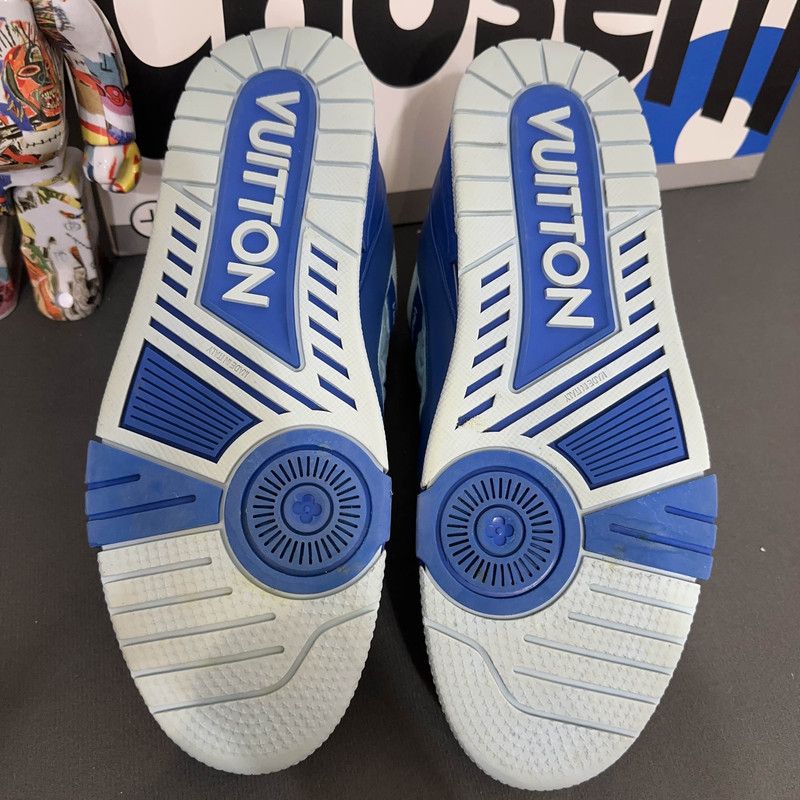 Louis Vuitton Louis Vuitton Trainer Casual Fashion Sneakers Blue 0089 Size US 9.5 / EU 42-43 - 4 Thumbnail