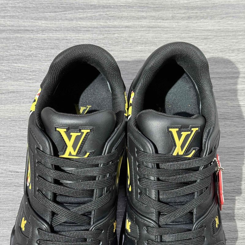 Louis Vuitton Nigo x Louis Vuitton Black Trainer Sneakers 0089 Size US 8 / EU 41 - 9 Thumbnail