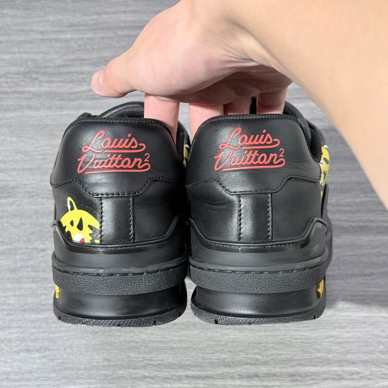 Louis Vuitton Nigo x Louis Vuitton Black Trainer Sneakers 0089 Size US 8 / EU 41 - 3 Thumbnail