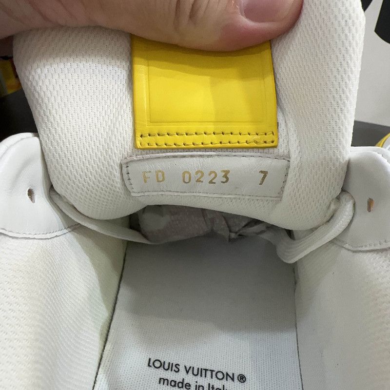 Louis Vuitton Louis Vuitton Trainer Low Tops in White and Yellow 0089 Size US 8 / EU 41 - 5 Thumbnail