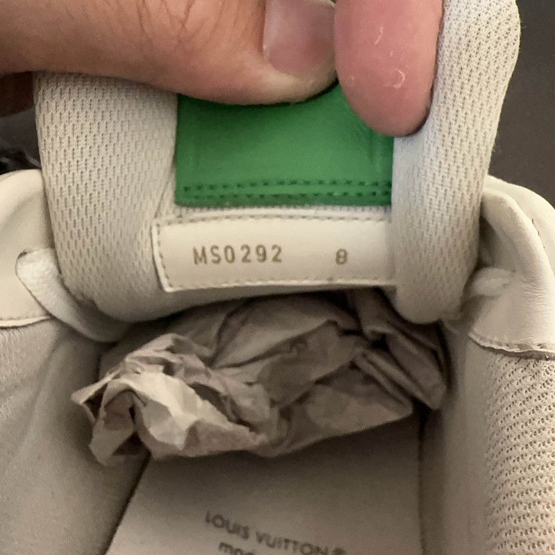 Louis Vuitton Louis Vuitton Low Top Leather Trainers in White Green 0089 Size US 8.5 / EU 41-42 - 5 Thumbnail