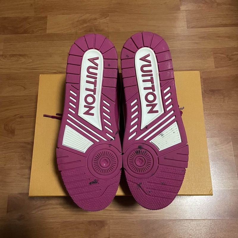 Louis Vuitton Louis Vuitton Trainer Leather Low Top Sneakers 0089 Size US 9.5 / EU 42-43 - 4 Thumbnail