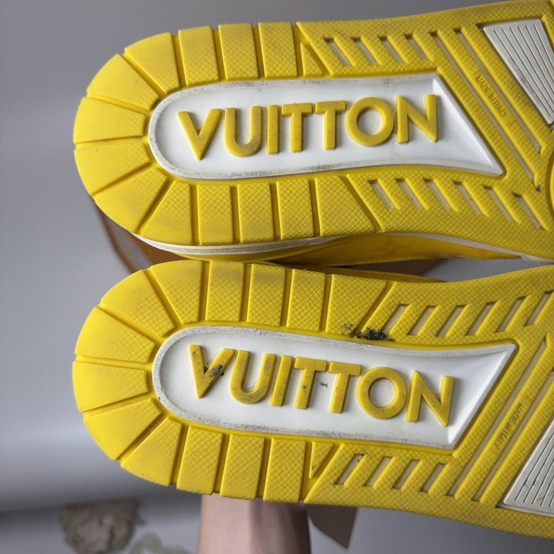 Louis Vuitton Louis Vuitton Yellow-Trimmed Low-Top Trainers 0089 Size US 9 / EU 42 - 7 Thumbnail