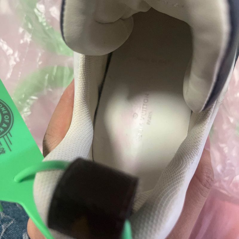Louis Vuitton Louis Vuitton White Blue Silver Sneakers 0089 Size US 6.5 / EU 39-40 - 14 Thumbnail