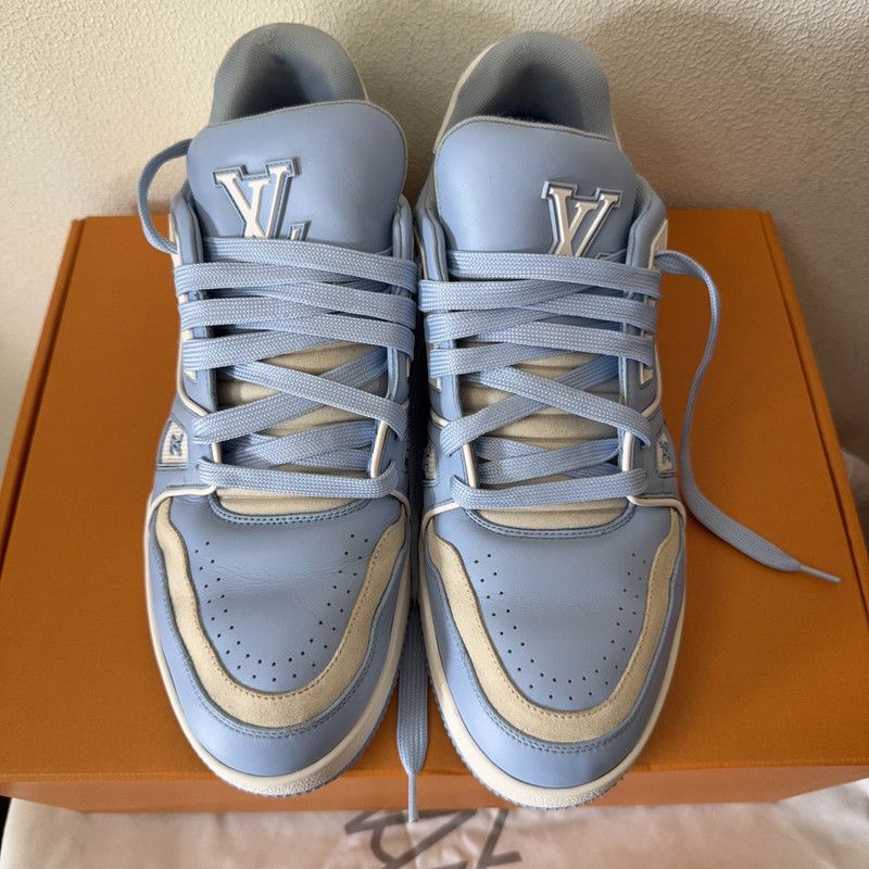 Louis Vuitton Louis Vuitton Trainer Blue Fashion Sneakers for Men 0089 Size US 8 / EU 41 - 2 Thumbnail