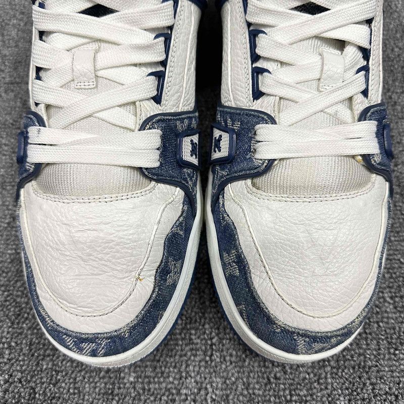 Louis Vuitton Louis Vuitton Blue and White Trainer Sneakers 0089 Size US 7.5 / EU 40-41 - 7 Thumbnail