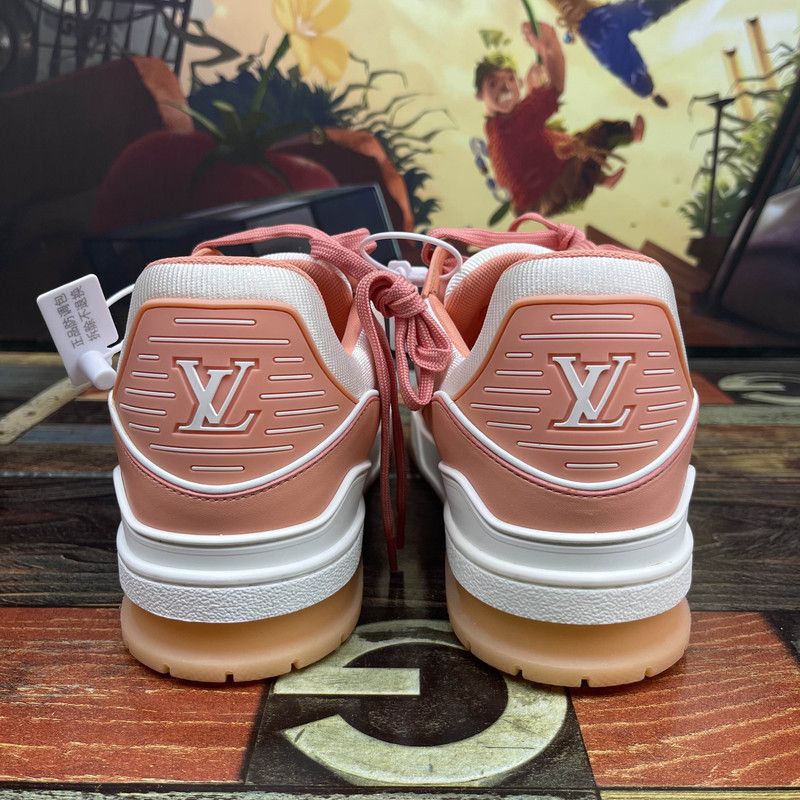 Louis Vuitton Louis Vuitton Low-Top Trainers in Peach Pink 0089 Size US 9.5 / EU 42-43 - 3 Thumbnail