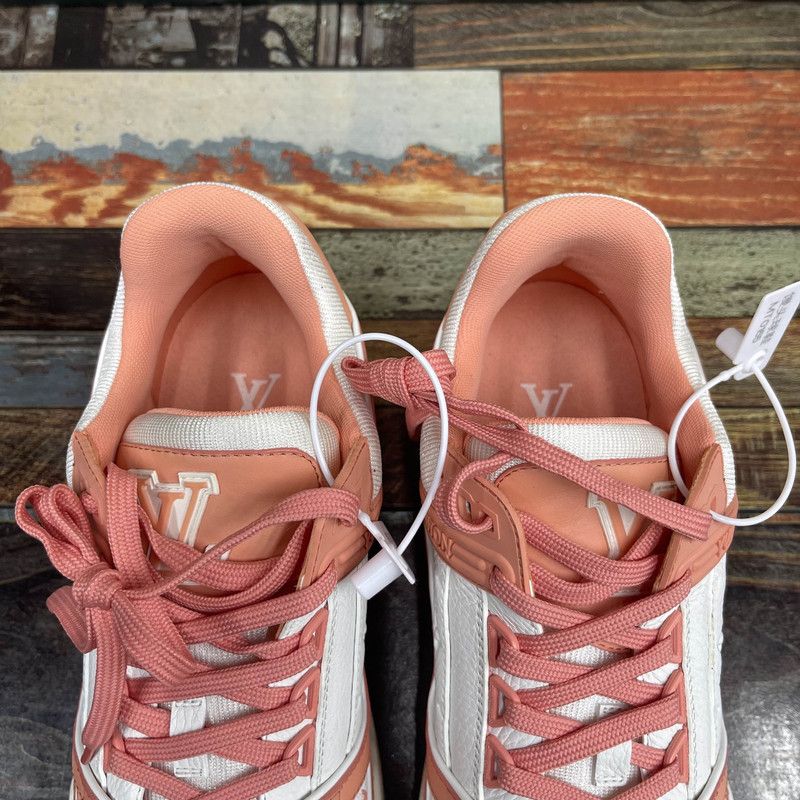 Louis Vuitton Louis Vuitton Low-Top Trainers in Peach Pink 0089 Size US 9.5 / EU 42-43 - 11 Thumbnail