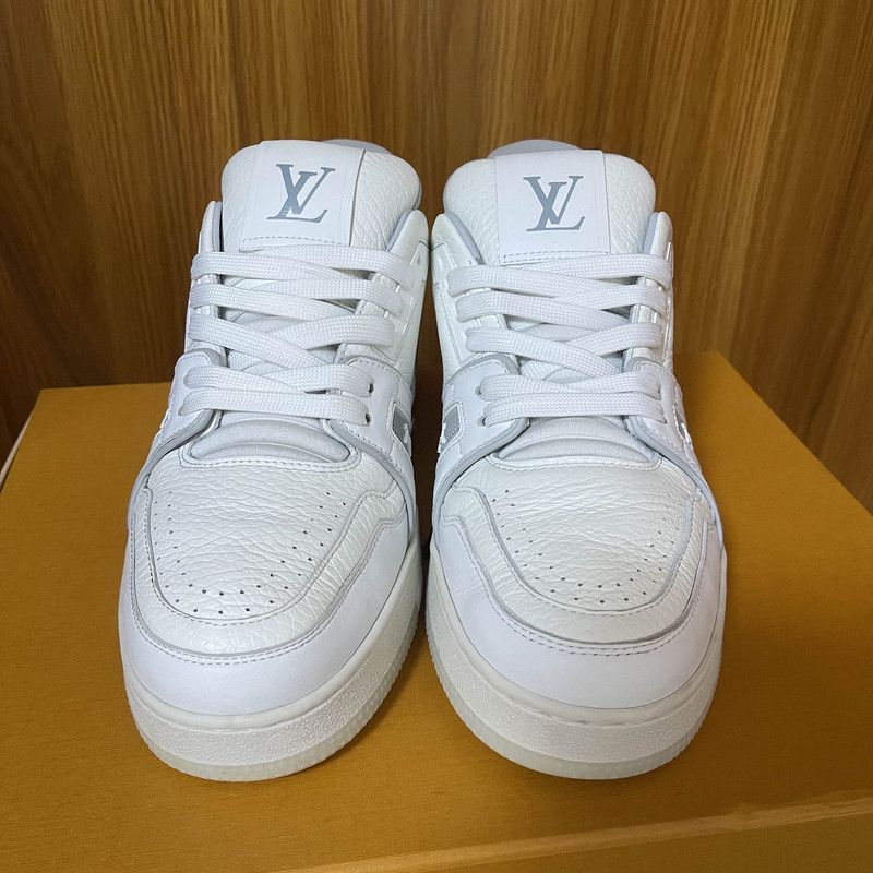 Louis Vuitton Louis Vuitton White Leather Trainer Sneakers for All 0089 Size US 8 / EU 41 - 2 Thumbnail