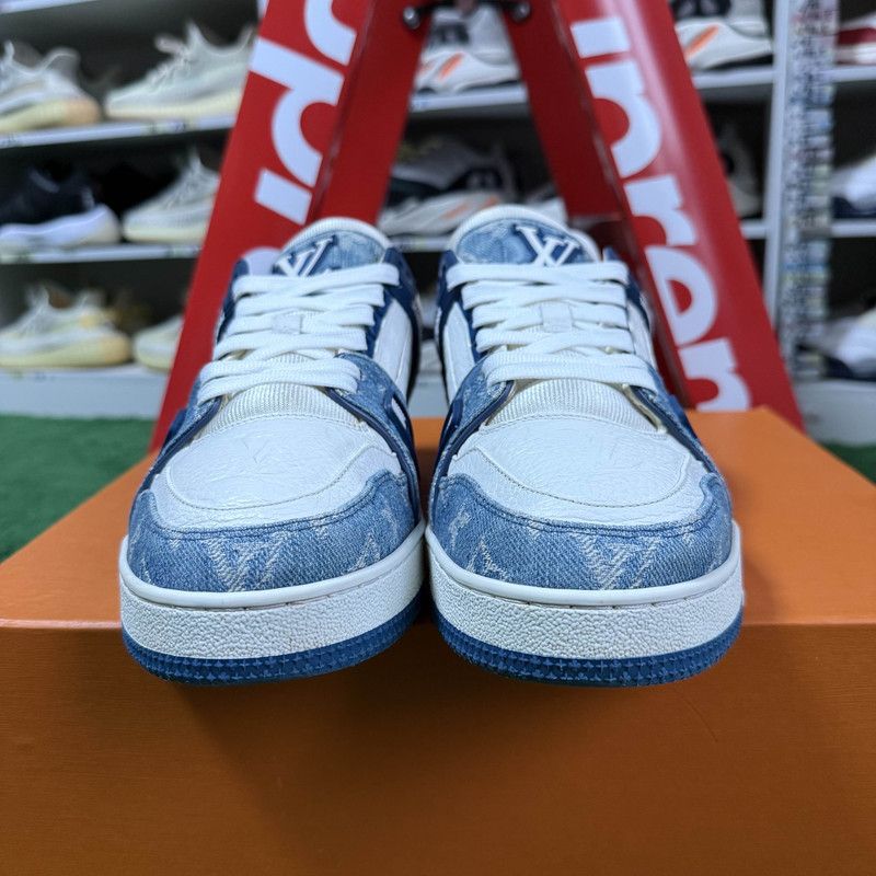 Louis Vuitton Louis Vuitton Denim Blue Low-Top Sneakers for Everyone 0089 Size US 8.5 / EU 41-42 - 2 Thumbnail
