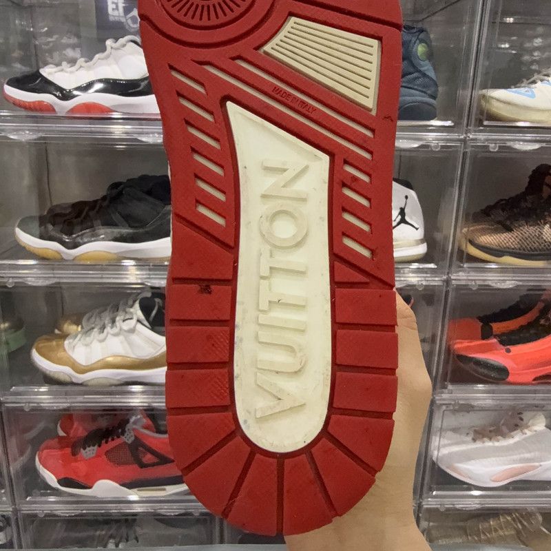 Louis Vuitton Louis Vuitton Trainer Red Leather Fashion Sneakers 0089 Size US 9.5 / EU 42-43 - 6 Thumbnail