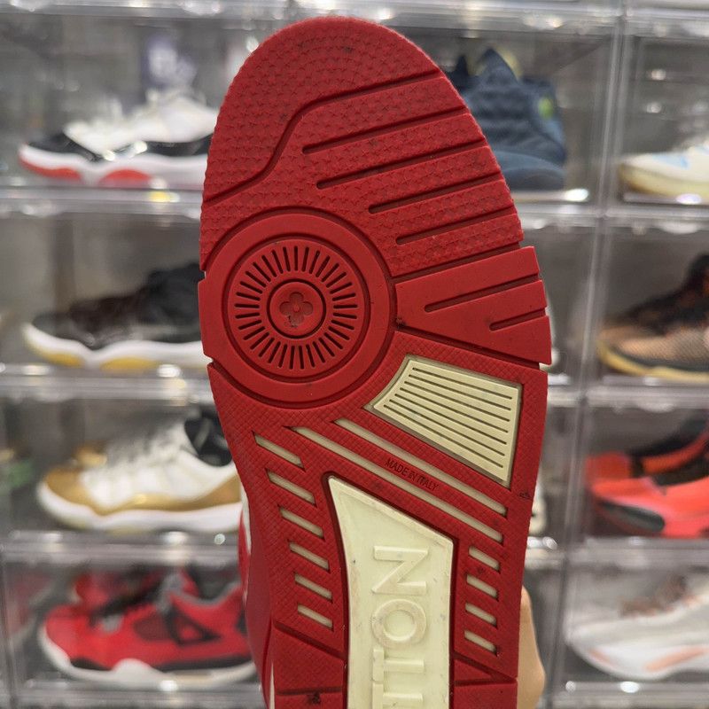 Louis Vuitton Louis Vuitton Trainer Red Leather Fashion Sneakers 0089 Size US 9.5 / EU 42-43 - 7 Thumbnail