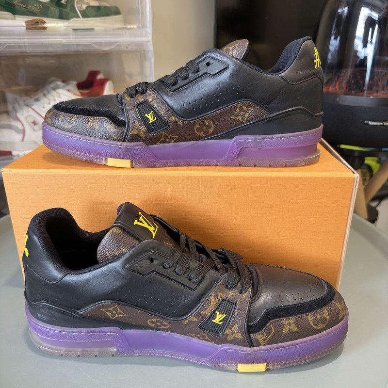Louis Vuitton Louis Vuitton Trainer Lakers Colorway Sneakers 0089 Size US 9.5 / EU 42-43 - 9 Thumbnail