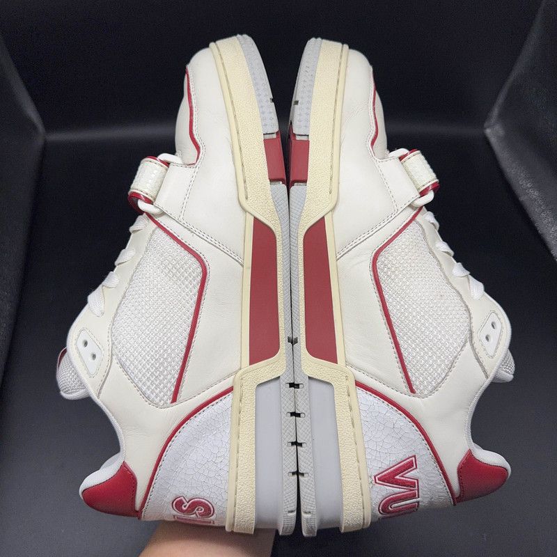Louis Vuitton Louis Vuitton Red and White Trainer Sneakers 0089 Size US 8 / EU 41 - 6 Thumbnail