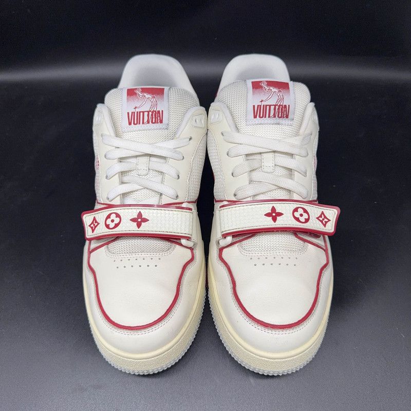 Louis Vuitton Louis Vuitton Red and White Trainer Sneakers 0089 Size US 8 / EU 41 - 2 Thumbnail